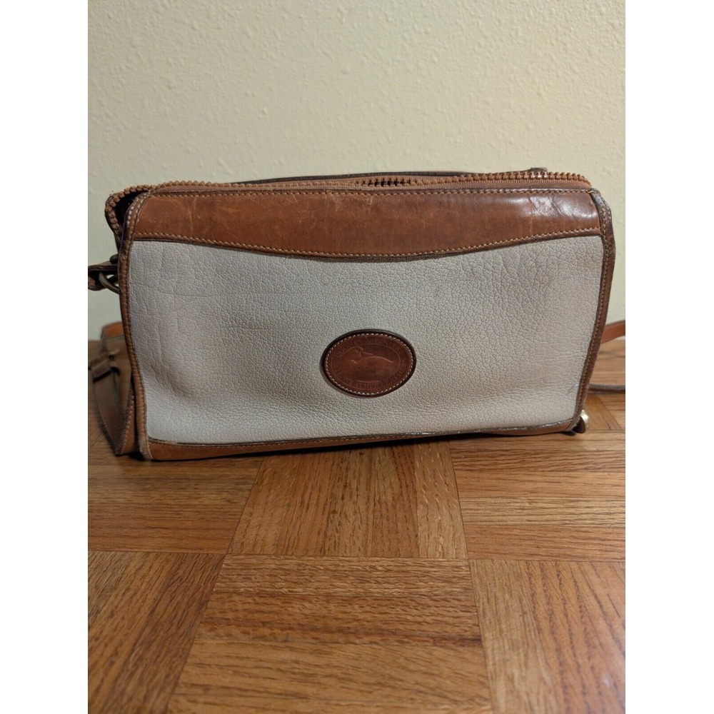 Dooney & Bourke Brown and Cream Crossbody Bag